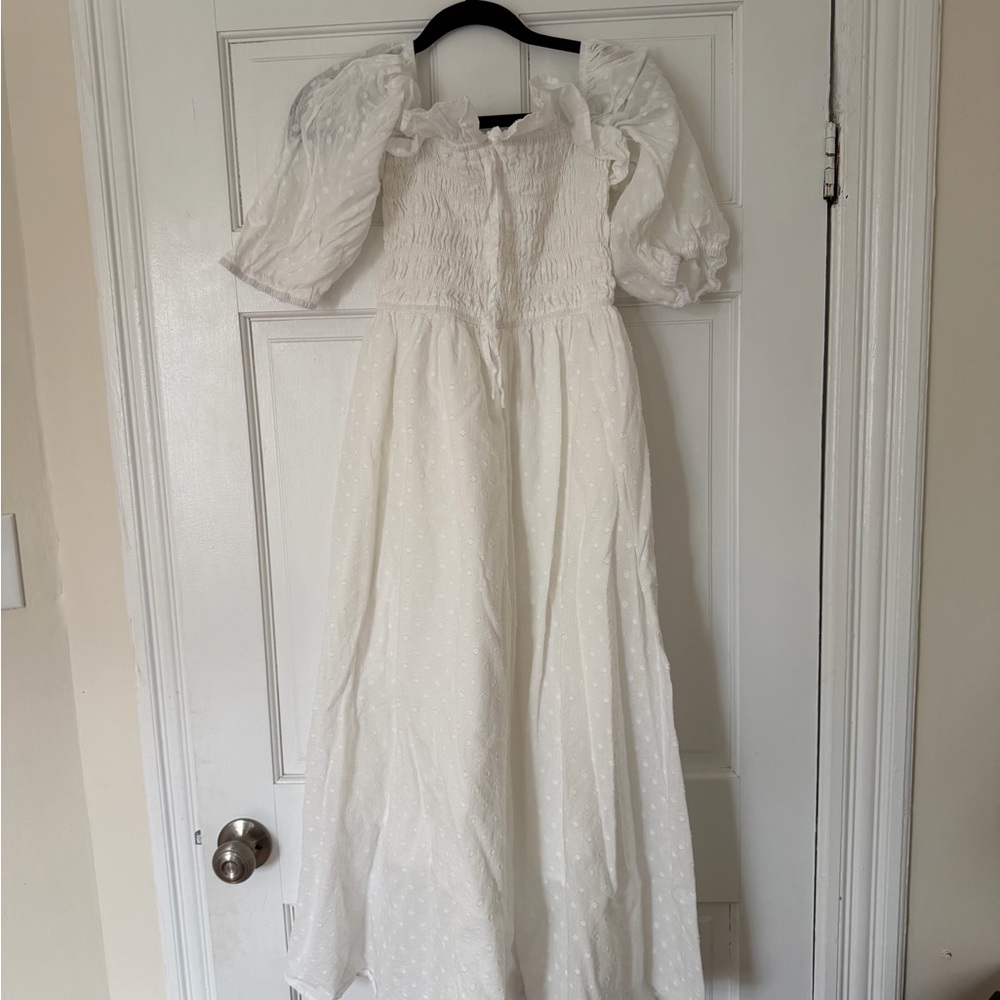 Summer Flowy White Dress